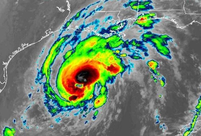 Hurricane Zeta satellite at 6 a.m. Tuesday